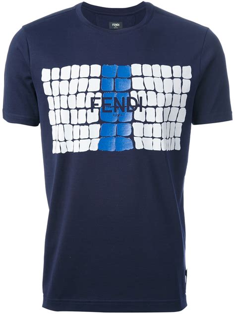 fendi rainbow t shirt|Fendi blue t shirts.